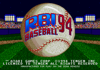 Заставка игры R.B.I. Baseball '94